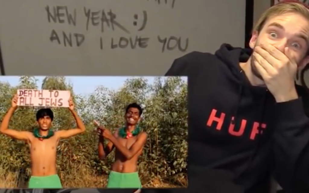 A screenshot from one of PewDiePie's videos