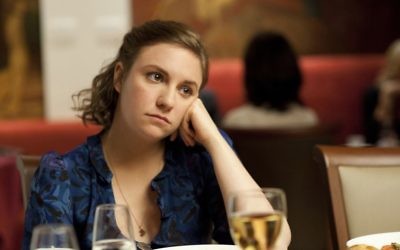 Lena Dunham in a scene from the first episode of Girls in 2012.