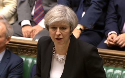 Prime Minister Theresa May speaking to MPs in the House of Commons in the aftermath of yesterday's terror attack on the Palace of Westminster. (Photo credit: PA Wire)