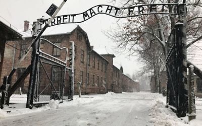 The entrance gates to Auschwitz I, (Photo credit: Jemma Crew/PA Wire)