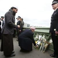 Muslim leaders pay respects at vigil held on Westminster Bridge in London, exactly a week since the Westminster terror attack took place. (Photo credit: Yui Mok/PA Wire)