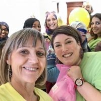 Mitzvah Day founder Laura Marks taking part in Sadaqa Day