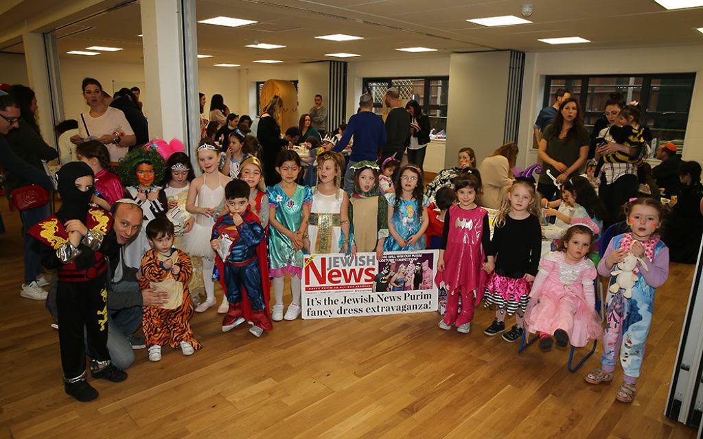Youngsters at Mill Hill synagogue in fancy dress 

Photo credit: Marc Morris Photography