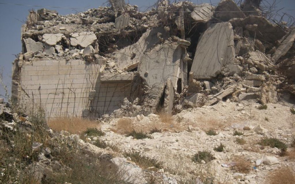 A Palestinian home after demolition by Israeli military forces.