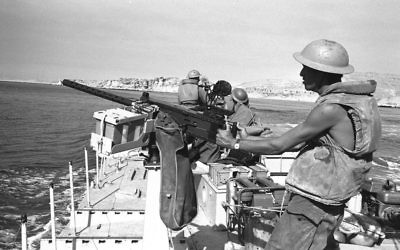 An Israeli gunboat passes through the Straits of Tiran near Sharm El Sheikh in 1967