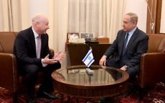 Jason Greenblatt meeting with Israeli PM Benjamin Netanyahu in March 2017. Jason Greenblatt meeting with Israeli PM Benjamin Netanyahu in March 2017.