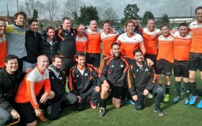 L'Equipe celebrate lifting the Division Two title