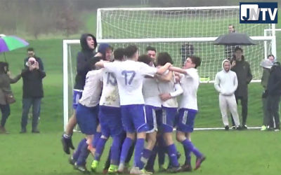 Lions U21 celebrate their dramatic penalty shoot-out win