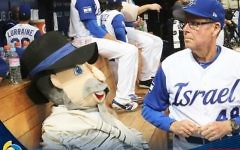 Team Israel's lucky mascot, their 'Mensch on the bench'. Picture: World Baseball Classic Team Israel's lucky mascot, their 'Mensch on the bench'. Picture: World Baseball Classic