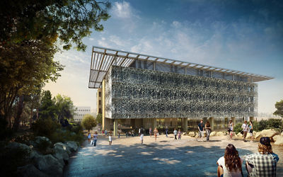 An artist's impression of The Edmond and Lily Safra Center for Brain Sciences (ELSC)