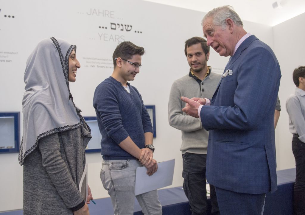 The Prince of Wales meets refugees during his visit to The Jewish Museum in Vienna, Austria on the ninth day of the his European tour. 

Photo credit: Arthur Edwards/The Sun/PA Wire