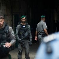 Israeli security forces in Jerusalem's Old City after a stabbing attack in which three people were injured and the assailant was shot by Israeli police, on April 1, 2017. Photo by: JINIPIX