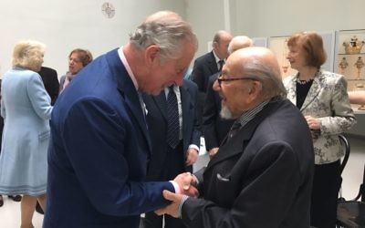 Holocaust survivor, Harry Bibring meets TRH the Prince of Wales during Austria visit
