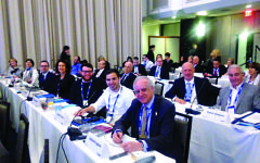 The British delegation at the WJC plenary, led by Board of Deputies president Jonathan Arkush The British delegation at the WJC plenary, led by Board of Deputies president Jonathan Arkush