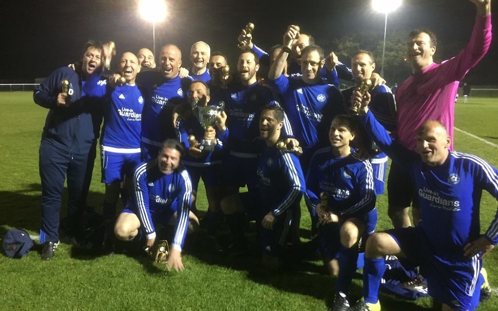 Maccabi London Lions B celebrating their win, which may now be made void.