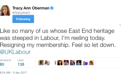 Tracey Anne-Oberman tweet following the Ken Livingstone verdict