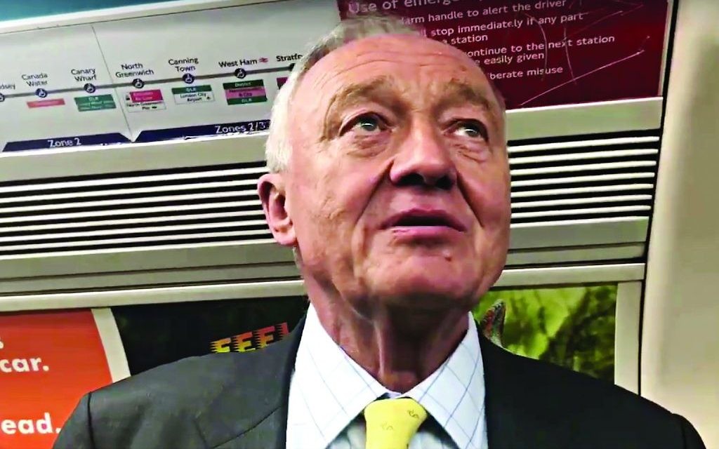 Ken On the tube, being interviewed by the Jewish News's Justin Cohen