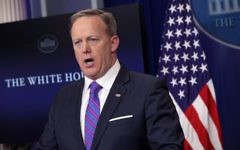 Former  White House Press Secretary Sean Spicer 
 (Photo by Alex Wong/Getty Images)
