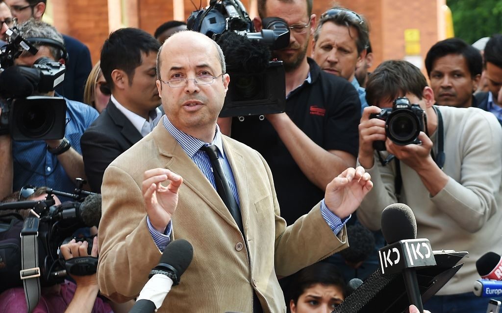 Mosque trustee Fawzi Haffar speaks to the media outside Didsbury Central Mosque in Greater Manchester, after a suicide bomber killed 22 people leaving a pop concert at the Manchester Arena on Monday night. 

 Photo credit: Joe Giddens/PA Wire