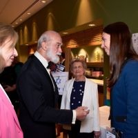Prince Michael meeting Veronika Morozova with Pat Moore-Searson and Elise Moore-Searson looking on

Photo credit: Micha Treiner.