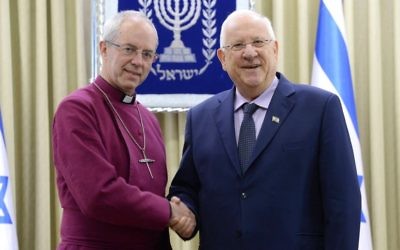 Pres. Rivlin & Archbishop of Canterbury Welby

(photo credit: Mark Neiman (GPO))