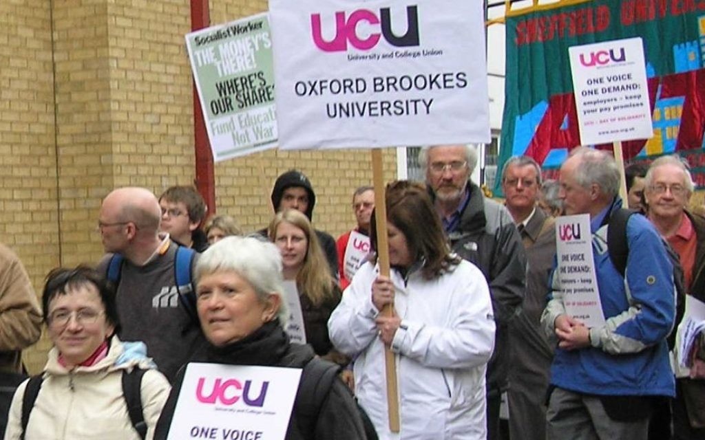 UCU members taking industrial action in 2006