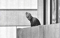 One of the terrorists during the the Munich massacre One of the terrorists during the the Munich massacre