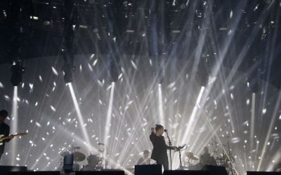 Radiohead performing on the Pyramid Stage, at the Glastonbury Festival at Worthy Farm in Pilton, Somerset. 

Photo credit: Yui Mok/PA Wire