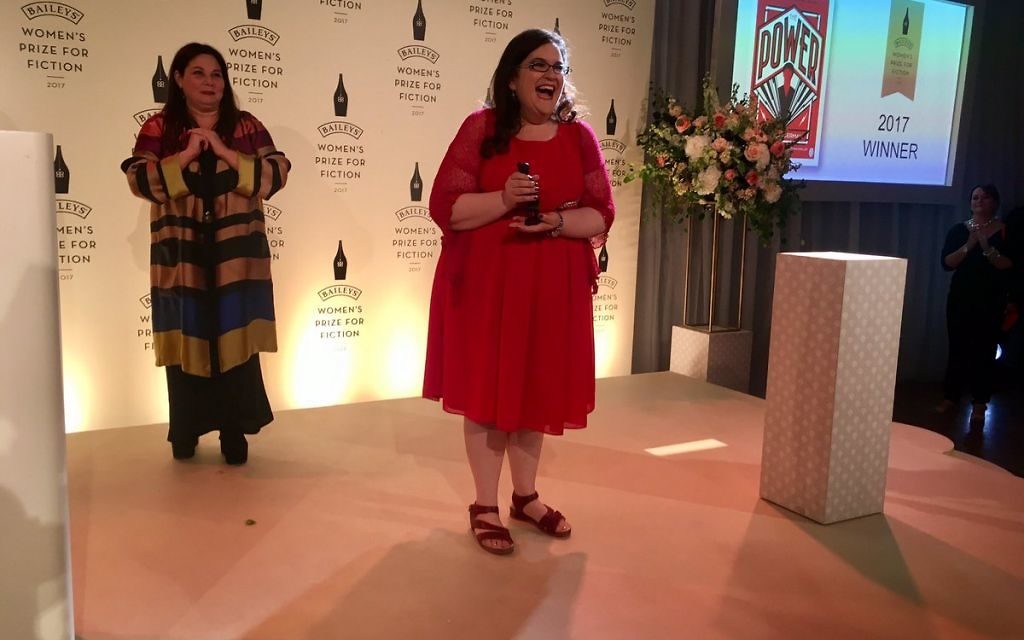 Naomi Alderman accepting the award