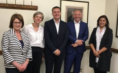 Louise Ellman (left), Wes Streeting (centre) and John Mann (second from right) will be at the JLM conference