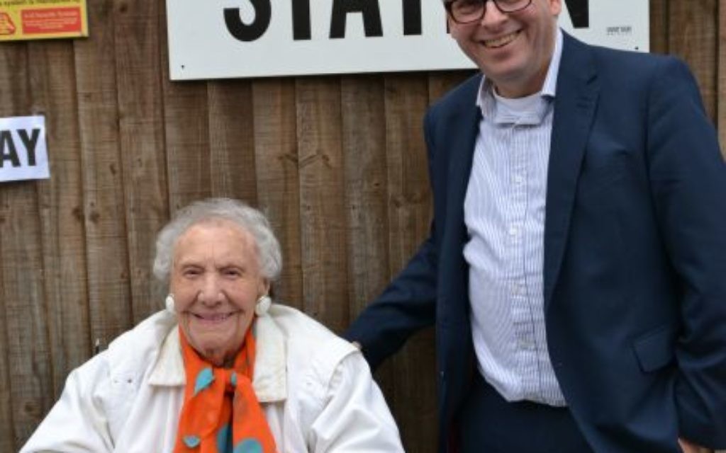 Rose pictured with Jewish Care Chief Executive, Simon Morris outside the polling station