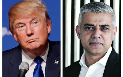 Donald Trump (left) was critical of London Mayor Sadiq Khan