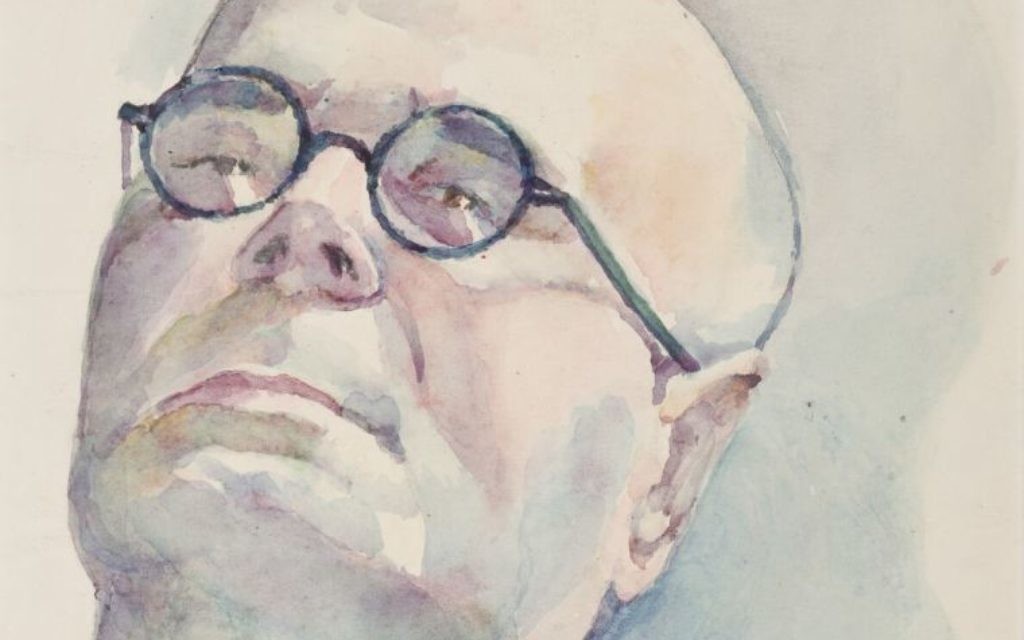 Marian Ruzamski, Portret mężczyzny w okularach, KL Auschwitz 1943-44.