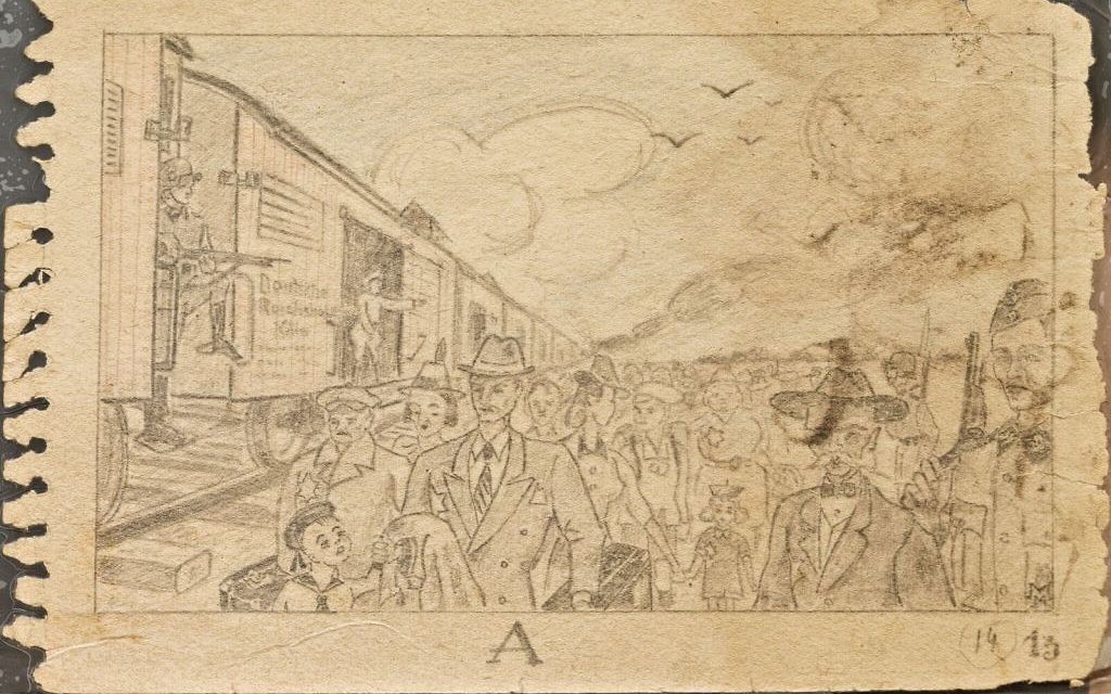 Autor nieznany, Szkicownik z Auschwitz, KL Auschwitz 1943.
