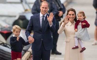 The Duke and Duchess of Cambridge, Prince George and Princess Charlotte. 

(Photo credit should read: Dominic Lipinski/PA Wire)
