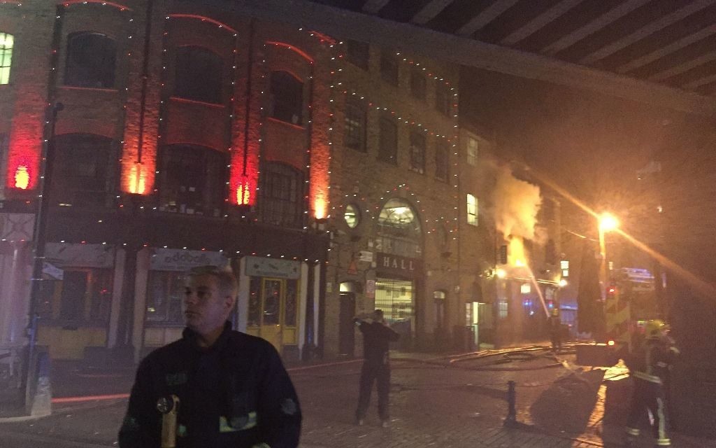 Fire in Camden Market, London. 

Photo credit: Dan Ickowitz-Seidler/PA Wire