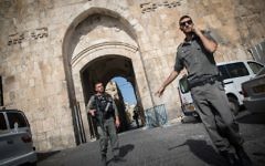 Israeli security near the Temple Mount complex in Jerusalem’s Old City
Photo by: JINIPIX Israeli security near the Temple Mount complex in Jerusalem’s Old City
Photo by: JINIPIX