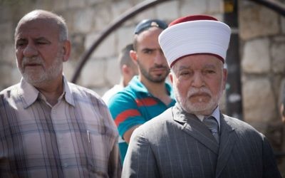 Grand mufti of the city, Mohammed Hussein was detained by Israeli police, after two Israeli solders were killed near the Temple Mount complex in Jerusalem’s Old City

Photo by: JINIPIX