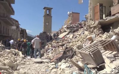 Amatrice town centre was destroyed by the earthquake