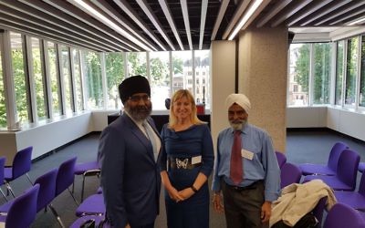 Marie van der Zyl, VP Board of Deputies (CENTRE) with Jatinder Singh Birdi to the left and Mohinder Singh Chana (Network of Sikh Organisations) to the right.