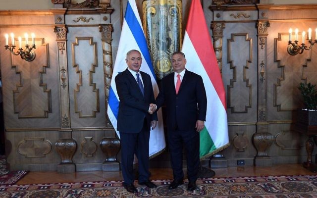 Israeli leader Benjamin Netanyahu with Hungarian Prime Minister Viktor Orban (July 2017)