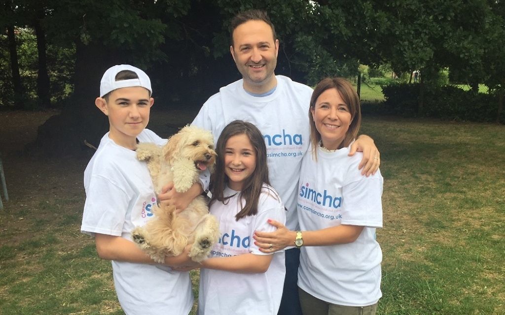 The Reinholds - parents Caron and Dan with Zack and sister Aimee and Cookie the dog