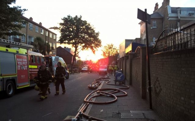 London Fire Brigade in the early hours of the morning after tackling the blaze