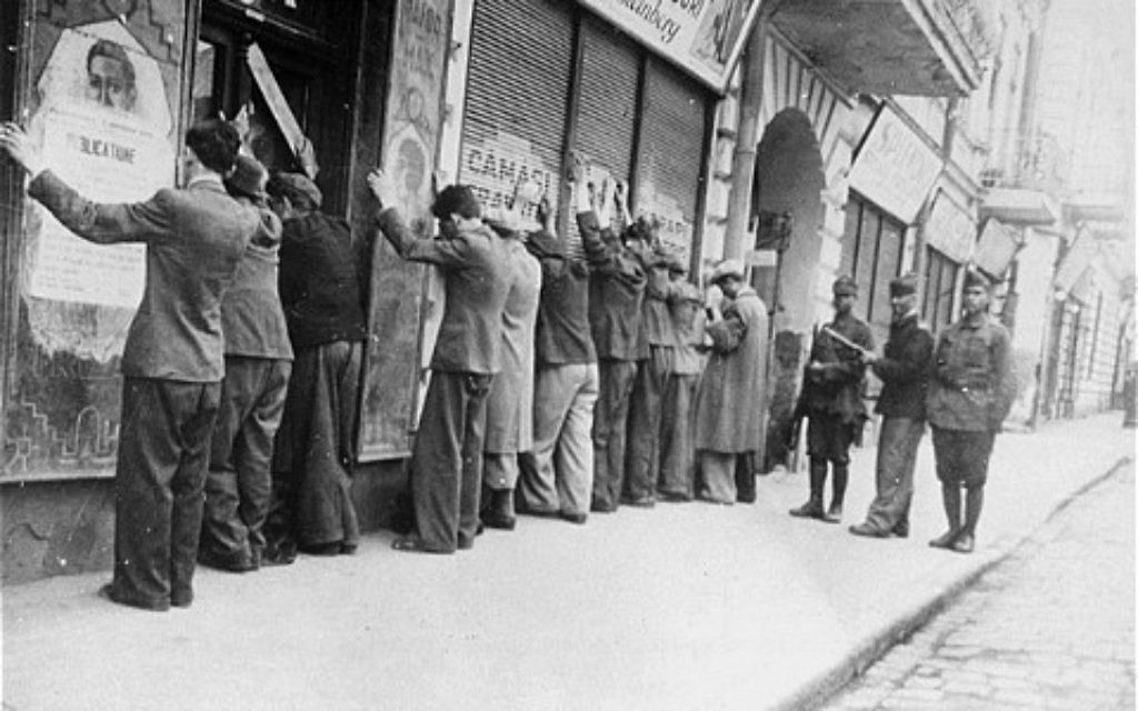 Jews of Iaşi being rounded up and arrested during the pogrom