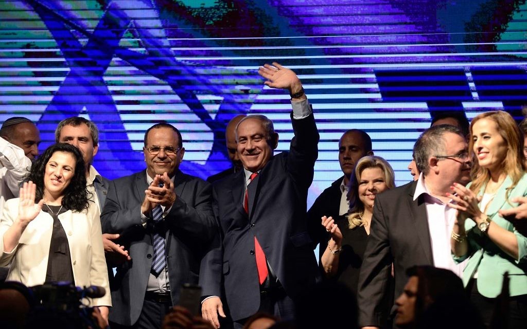 Prime Minister Benjamin Netanyahu with his wife Sara and Likud party members at a rally in his support, as he and his wife face legal investigations, in Tel Aviv
Photo by Tomer Neuberg- JINIPIX Prime Minister Benjamin Netanyahu with his wife Sara and Likud party members at a rally in his support, as he and his wife face legal investigations, in Tel Aviv
Photo by Tomer Neuberg- JINIPIX