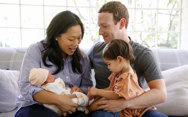 Mark Zuckerberg announces the birth of his daughter August on a post with his wife Priscilla and their two children. 

Source: Mark Zuckerberg on Facebook