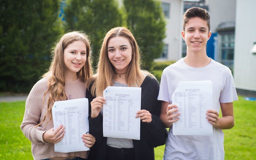 JFS students celebrate their results Picture credit: Blake Ezra Photography