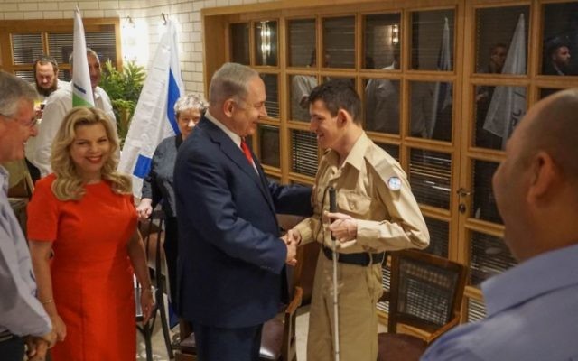 Daniel Defur, 18, meeting Israeli PM Bibi Netanyahu for the second time