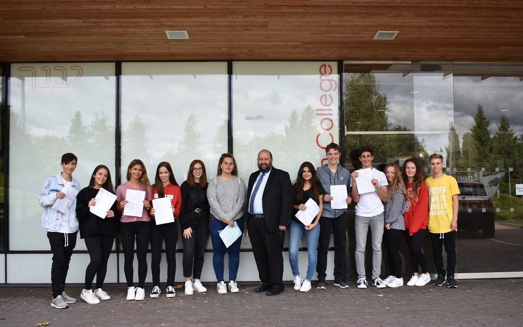Yavneh College students celebrate their results