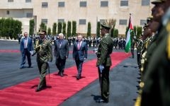 King Abdullah with Palestinian President Mahmoud Abbas King Abdullah with Palestinian President Mahmoud Abbas